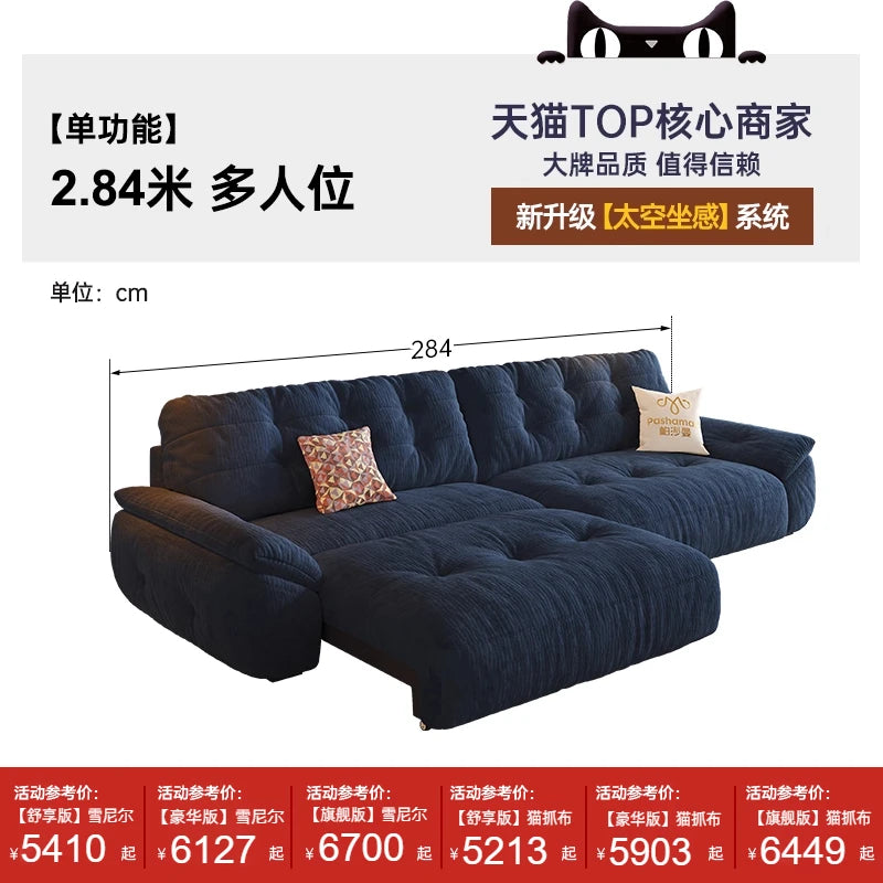 Minimalist Modern Sofa Foldable — Charcoal | KIMLUD