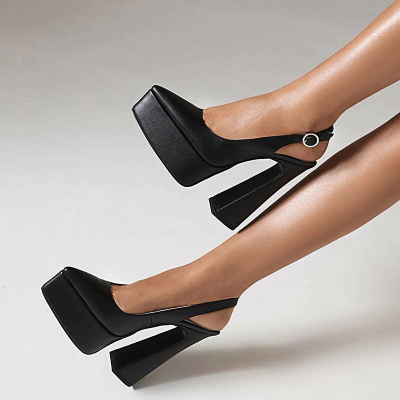 Pumps - High Heel - Pointed Toe - Ankle Strap | KIMLUD