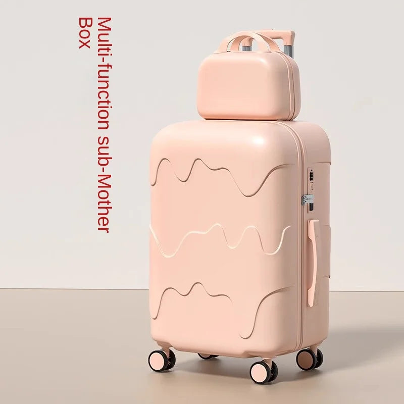 Luggage Set 28 inch Large Capacity Suitcase Trolley Case 20/22/24/26 inch Travel Suitcase USB Port Boarding Box Cosmetic Case