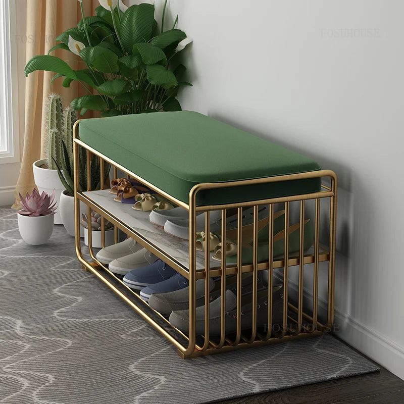 Minimalist Homestay Shoe Changing Stool Nordic Bedroom Long Ottoman Villa Storage Shoe Stools Home Furniture Hallway Porch Bench