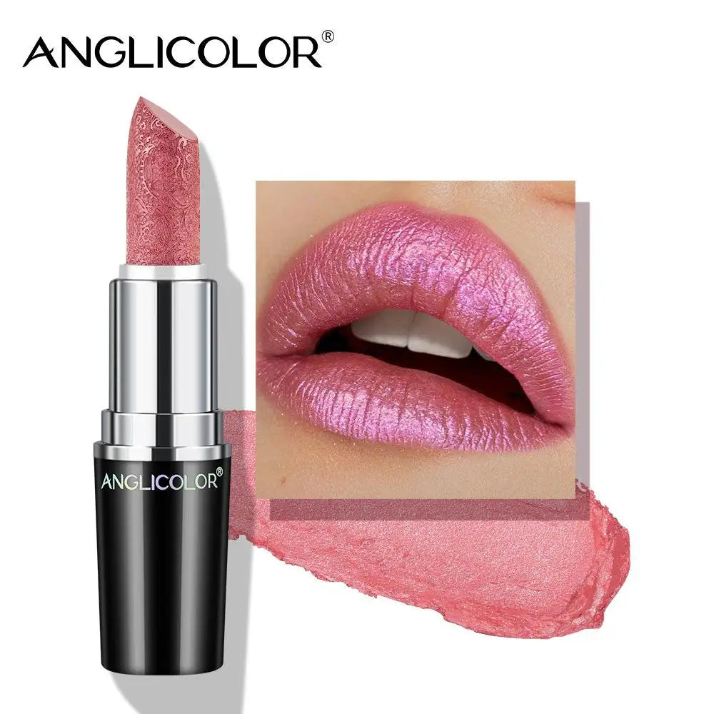Pearlescent Lip Gloss Long-Lasting Hydrating — Rosy Pearlescent Pink | KIMLUD