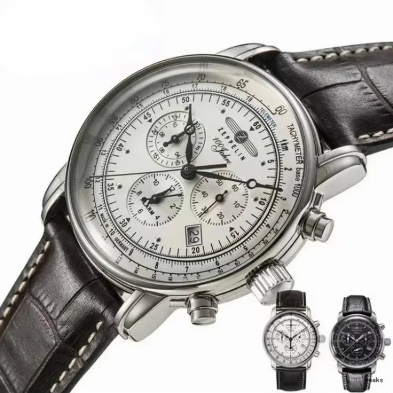 Stainless Steel Automatic Wristwatch — Black | KIMLUD