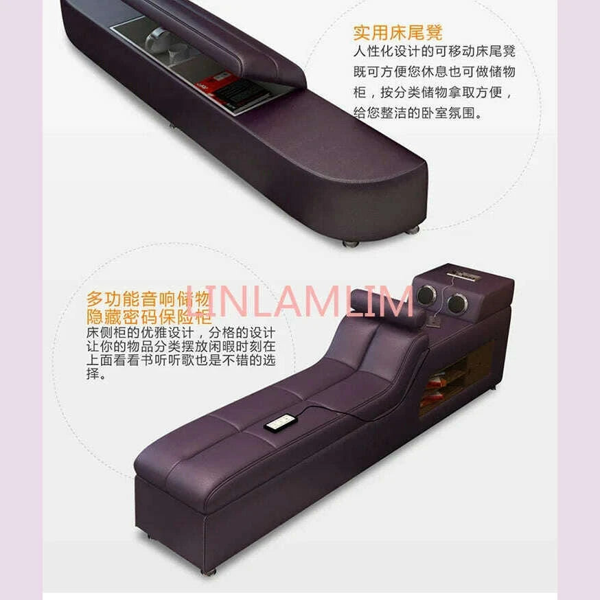 genuine-leather-bed-frame-soft-beds-massager-storage-safe-speaker-led-light-bedroom-cama-muebles-de-dormitorio-camas-quartokimlud-womens-fashion-34603530