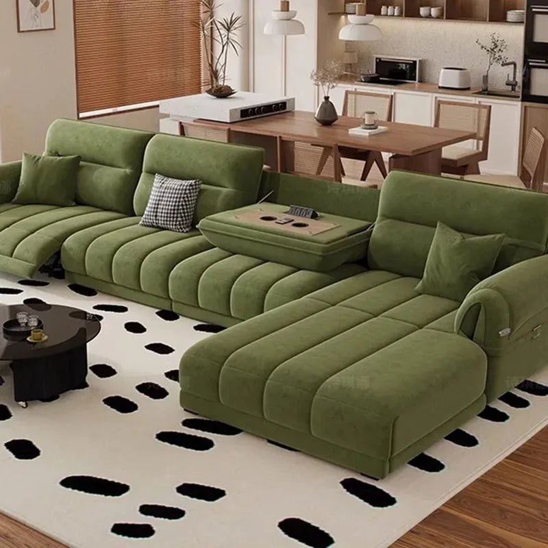 Nordic Modern Extendable Floor Sofas — Green | KIMLUD