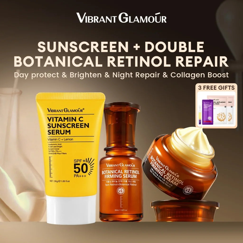 Suncare Set Retinol Series 2.0 Vitamin C Sunscreen SPF 50+ — White | KIMLUD