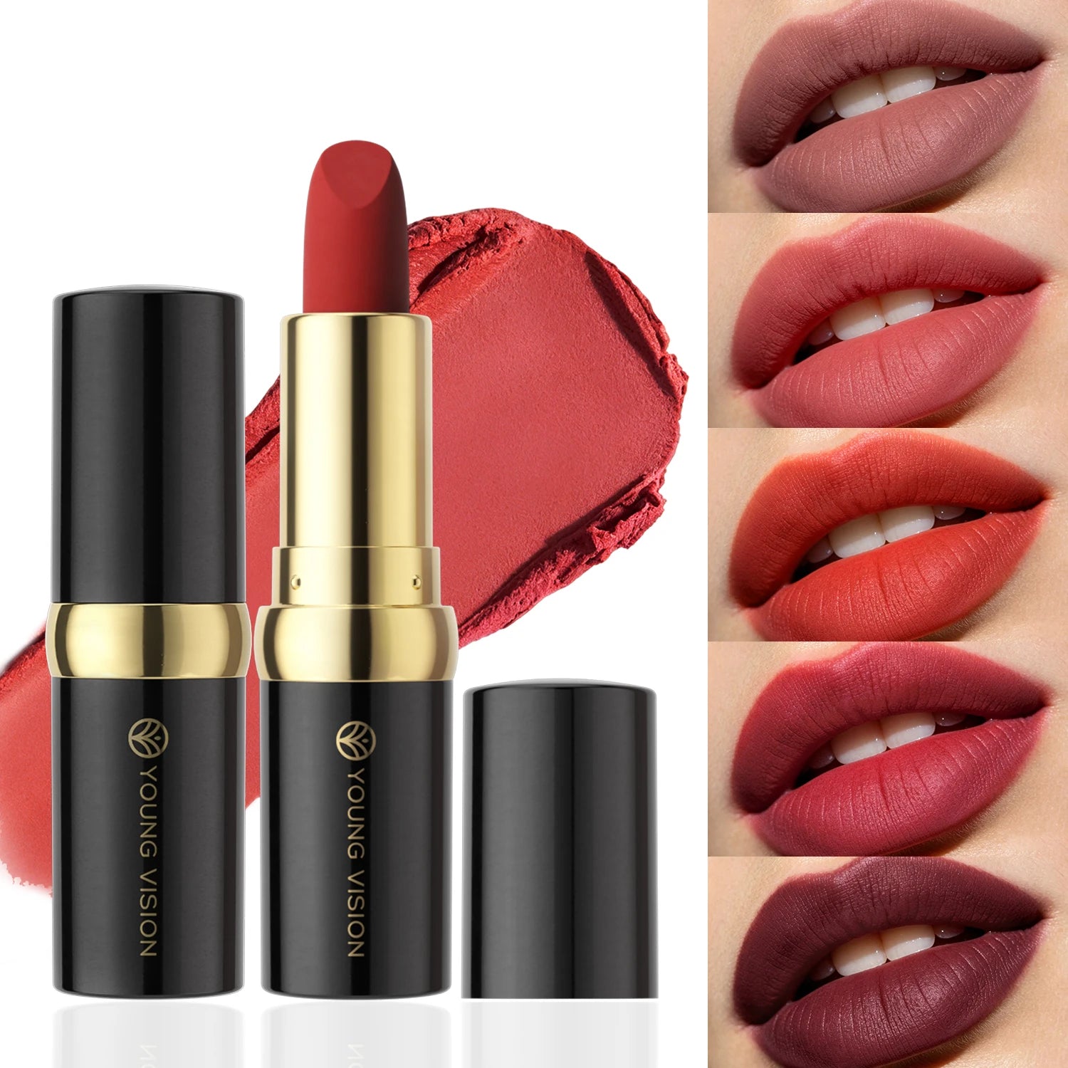 Velvet Matte Lipstick – Long Lasting Waterproof – Velvet Matte – Red | KIMLUD