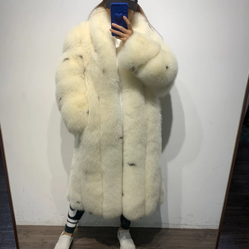 KIMLUD, GO BALLISTIC YA Ladies Natural Fur Coat Long 100% Natural Fur Winter Clothing, KIMLUD Womens Clothes