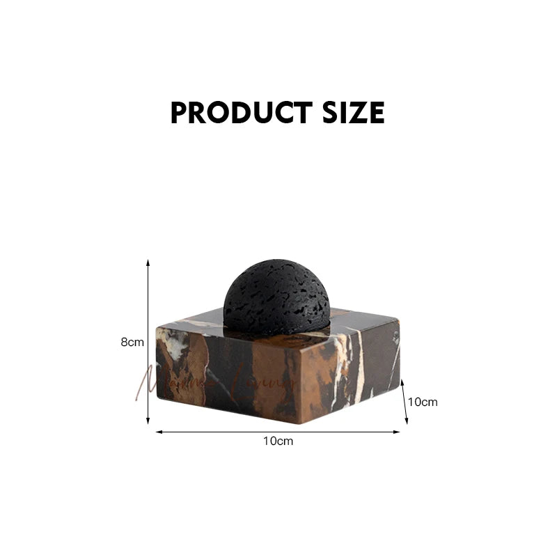 Marble Base Lava Rock Diffuser — Emerald Green | KIMLUD