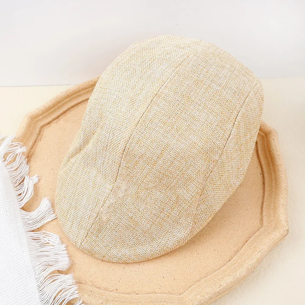 British Style Beret Hat Painter Cap for Men — Black | KIMLUD
