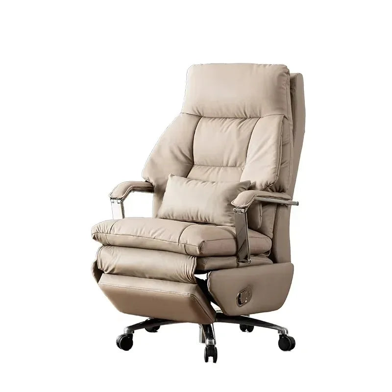 Executive Office Chair - Electric Reclining - Leather | KIMLUD