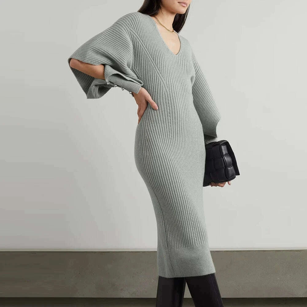 vgh-solid-hollow-out-minimalist-dress-for-women-v-neck-long-sleeve-high-waist-knitting-spliced-buttons-dresses-female-clothing-kimlud-kimlud-33910580