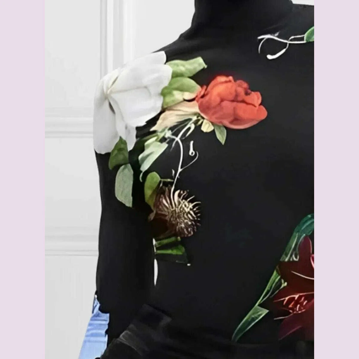 womens-vintage-floral-printed-high-neck-tops-2025-new-fashion-autumn-winter-long-sleeves-casual-skinny-split-joint-t-shirtskimlud-womens-fashion-34606049