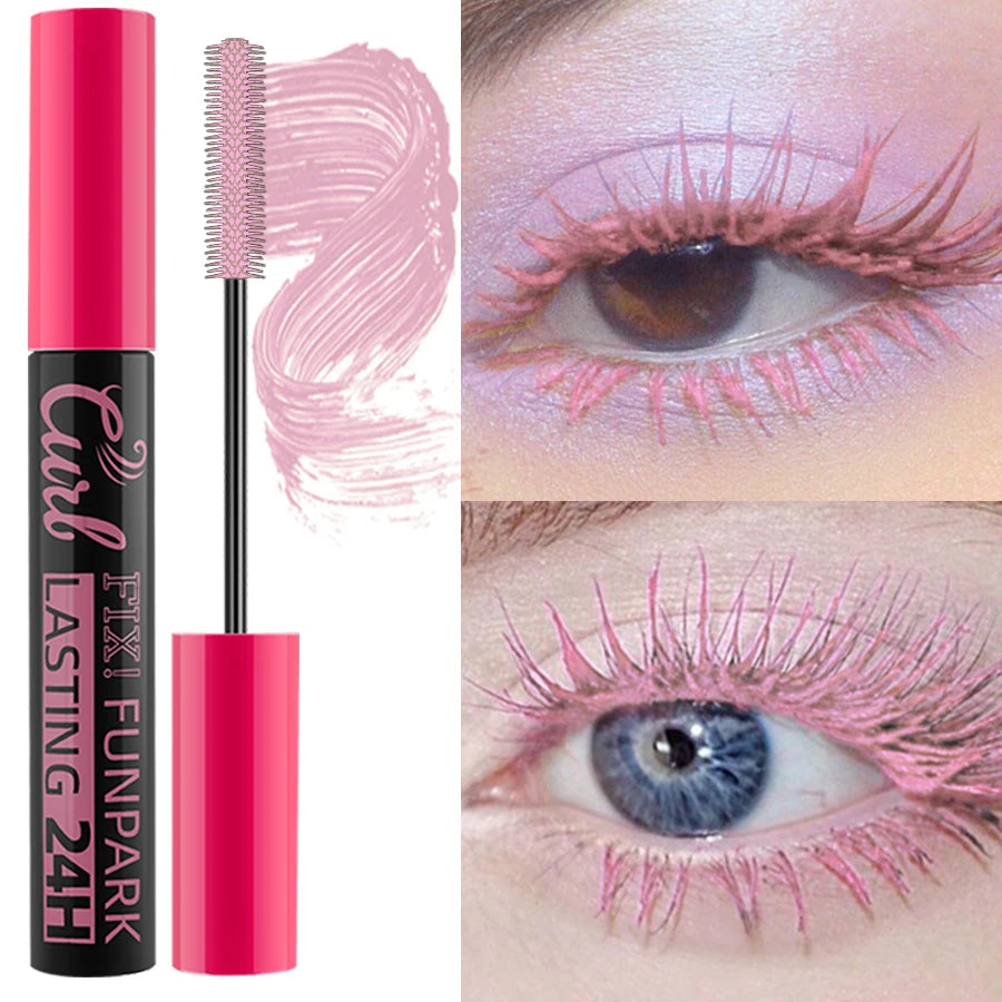 9 Color Mascara Thick Curl Waterproof  Natural Eyelash  Long Lasting Blue White Green Pink Black Eye Makeup Korean cosmetics