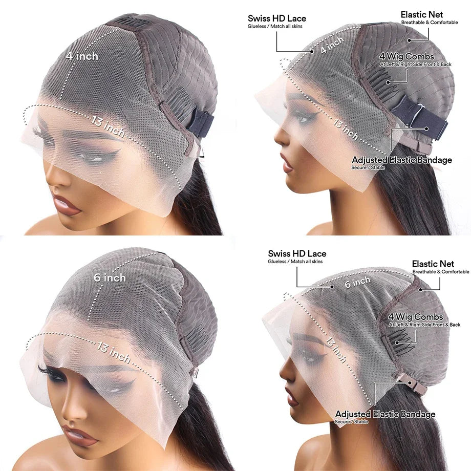 Human Hair HD Highlight Ombre Body Wave Wig — Blonde Brown Ombre | KIMLUD