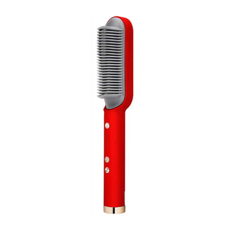 Hair Straightener Brush - Fast Heating - Ceramic | KIMLUD