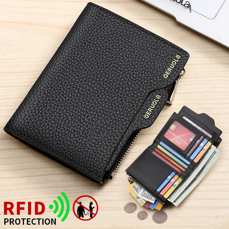 Wallet – RFID Anti-Theft Three Fold – Genuine Leather Cowhide | KIMLUD