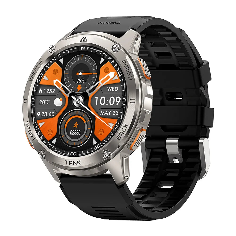 2024 KOSPET TANK T3 Smart Watch For Men 500mAh Battery Smartwatch Women Digital Fitness Watches AMOLED AI Voice AOD Bluetooth