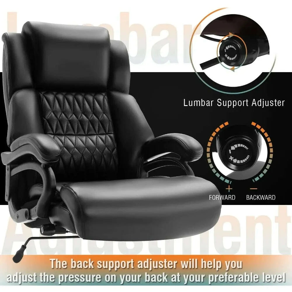400lbs-office-chair--adjustable-lumbar-support-quiet-rubber-wheels-heavy-duty-metal-basehigh-back-large-executive-computer-deskkimludkimlud-35571296