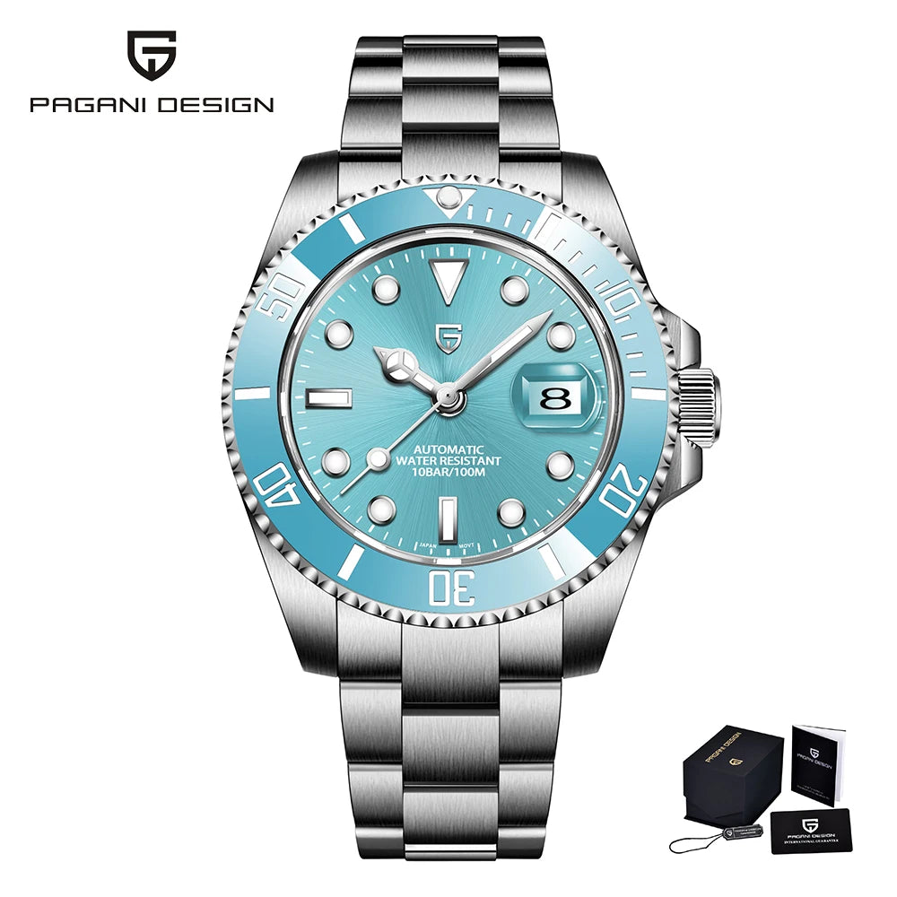 PAGANI Design 2024 New 40mm Men Automatic Mechanical Watches Men Luxury NH35A Stainless Steel Waterproof Watch Relogio Masculino