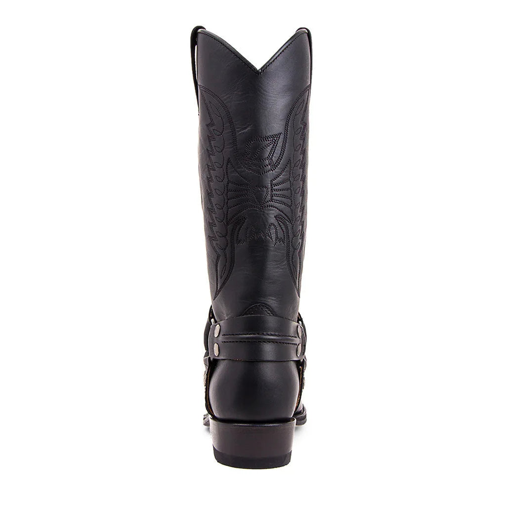 2023 New Western Cowboy Boots Black Brown Faux Leather Winter Shoes Retro Men Boots Embroidered Men Mid-calf Boots Size 48 Botas