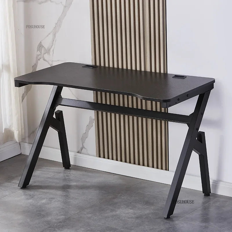 Carbon Fiber Computer Desks Desktop Home Gaming Desk Simple K-shaped Workbench Dormitory Student Study Desks Office Furniture A