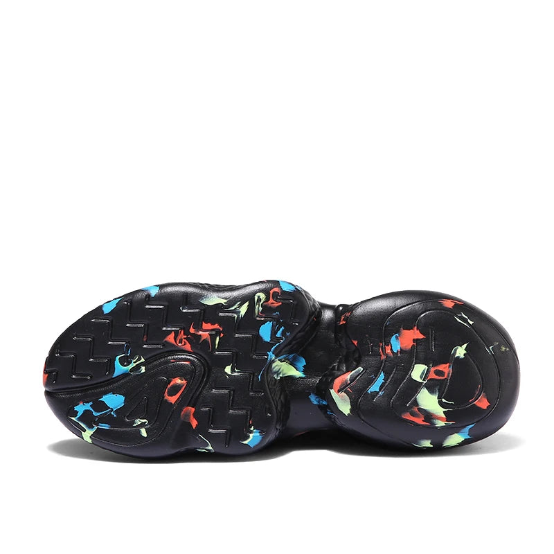 Men's Sneakers – Breathable Lace-Up – Colorful Sock Shoes | KIMLUD