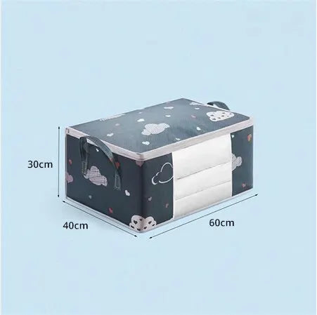 Nonwoven Floral Large Capacity Storage Bag — Ivory | KIMLUD