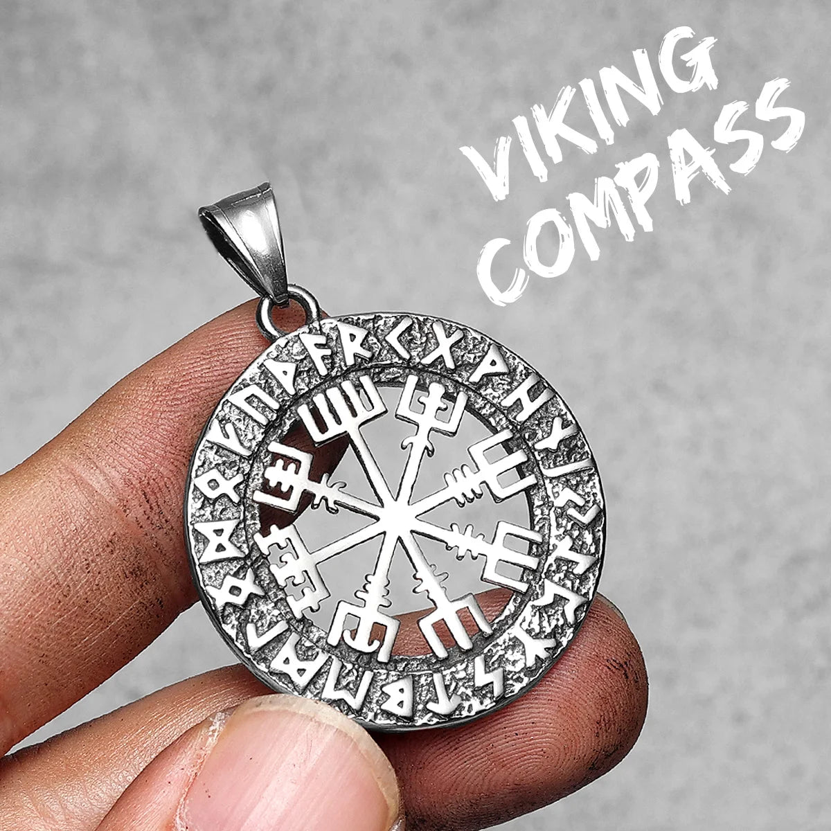 Viking Compass Men Necklaces With Pendant Stainless Steel Jewelry For Male Women Amulets Punk HipHop Accessories Gifts Wholesale