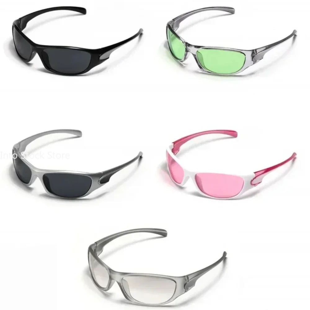 New Punk Y2K Sunglasses Women Goggle Luxury Brand Wrap Square Sun Glasses 2000'S Shades Eyewear UV400 Female Designer Eyeglasses