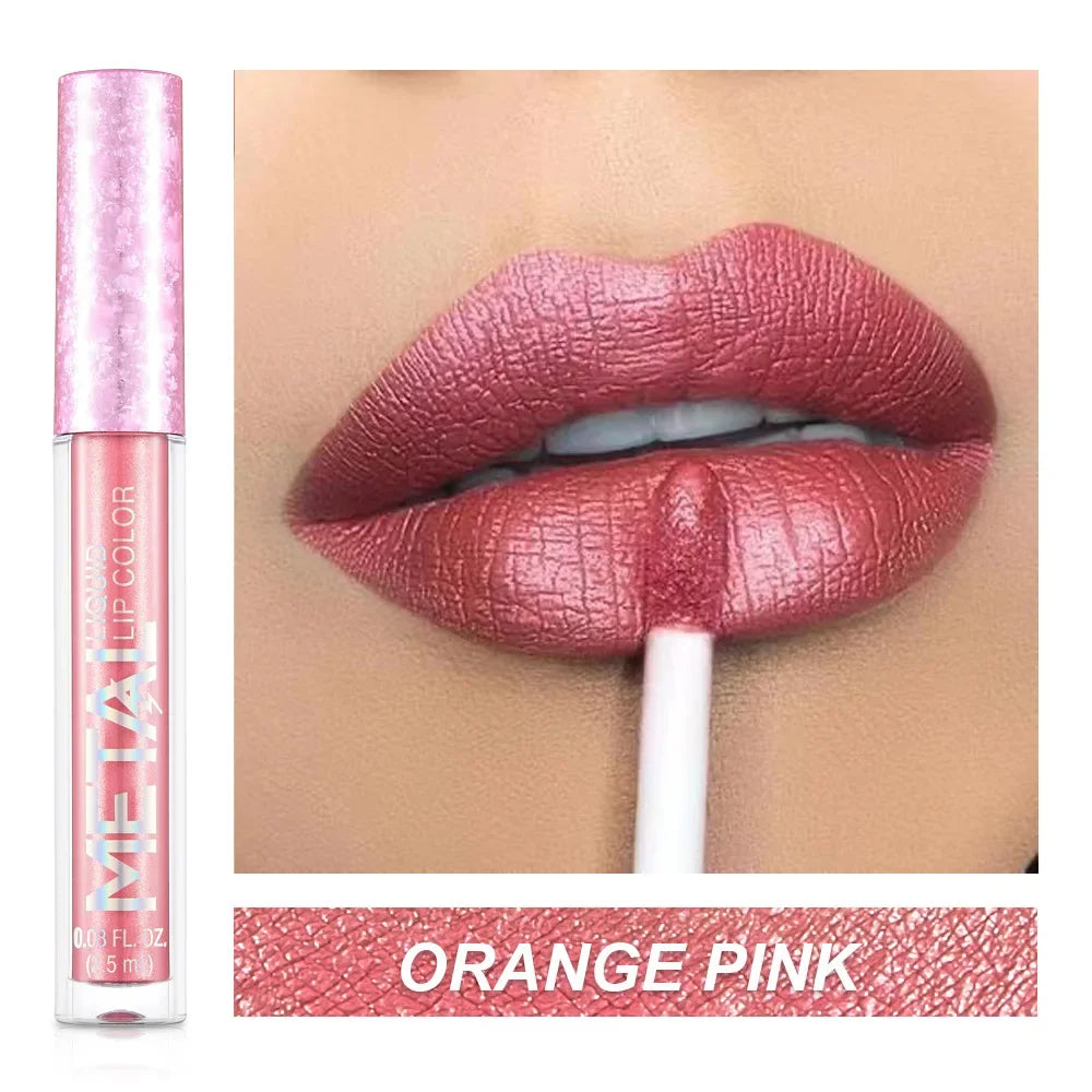 Liquid Lipstick – Glitter Metallic Waterproof Shine | KIMLUD