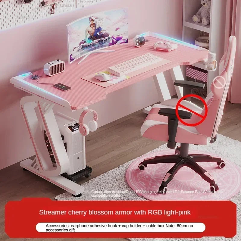 Minimalist Carbon Fiber Computer Desks for Bedroom Single Desktop Gaming Desk Nordic Office Furniture Home Study Reading Desk H