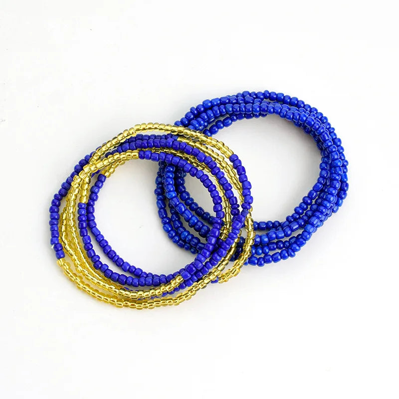 Acrylic Waist Bead Set Two-Piece — Multicolor | KIMLUD