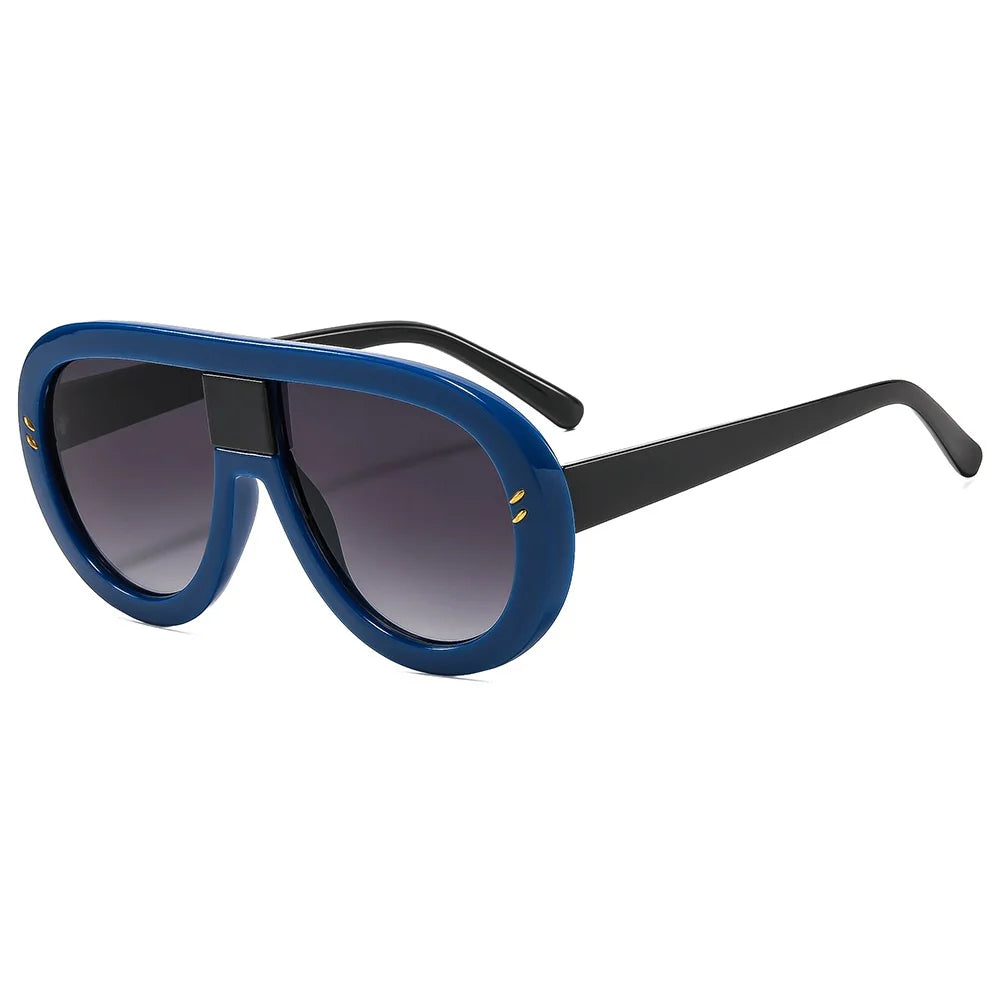 Rivet Leopard Print Oversized Sunglasses — Red | KIMLUD