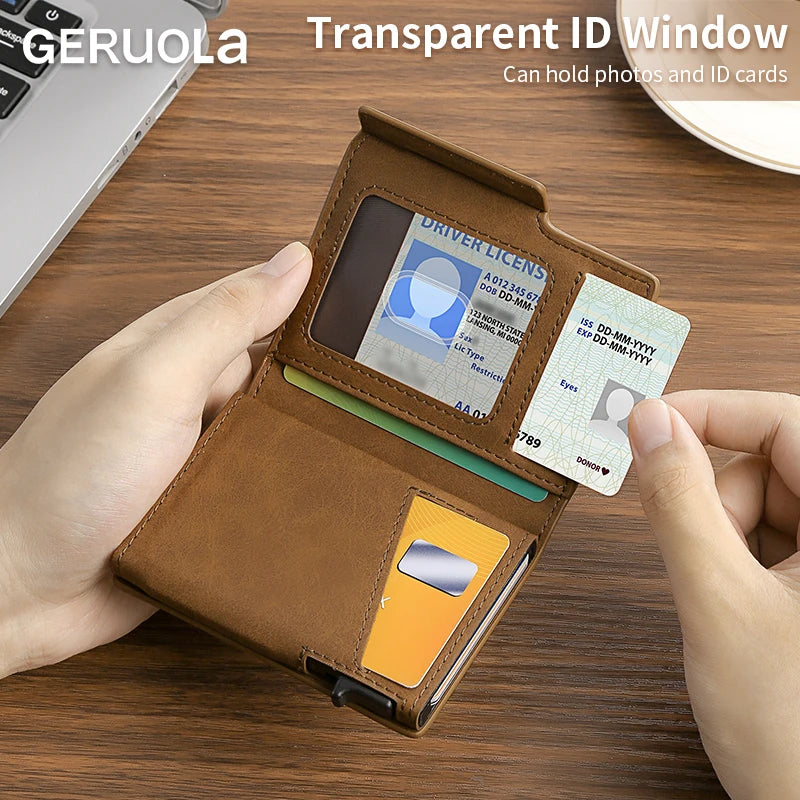 Wallet – Locator Wallet With Storage Slot – Synthetic Leather | KIMLUD