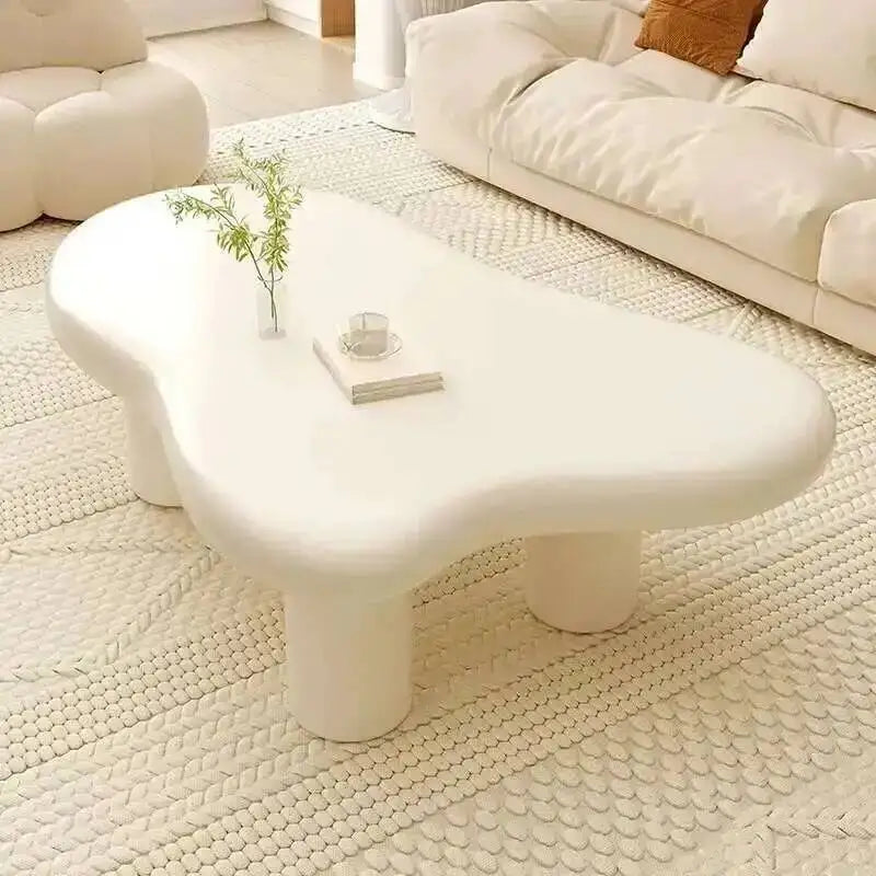 Cream Coffee Table Simple Modern Clouds Tea Tea Table House Lonely Wind Nordic Home Living Room Small Apartment Shaped Furniture