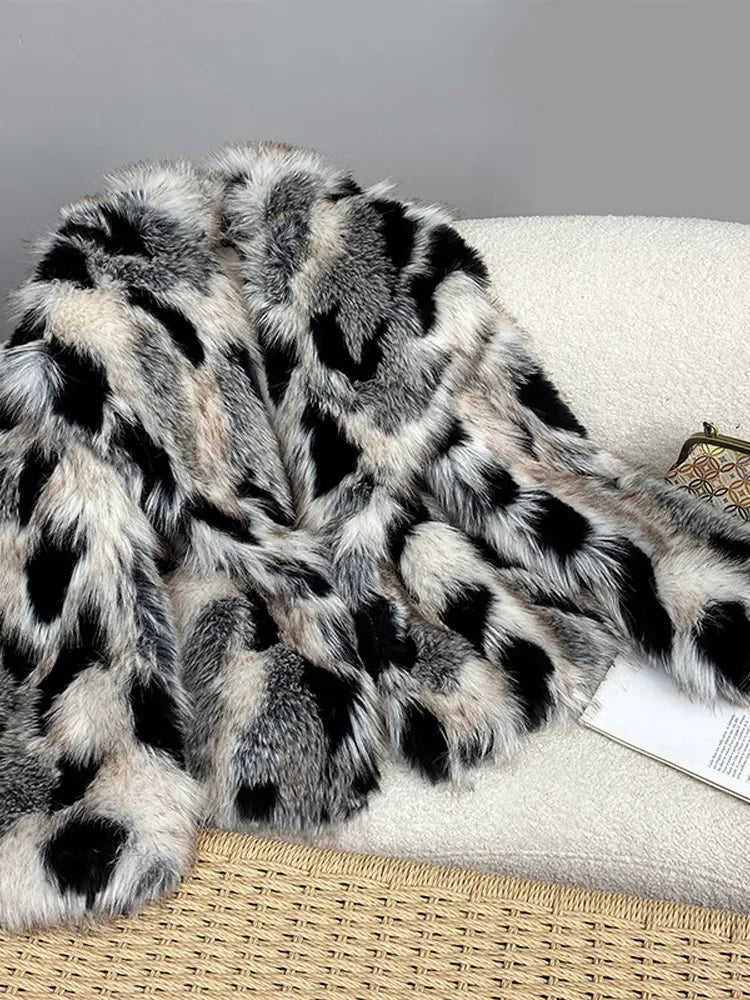 Fur Coat - Oversized - Synthetic Fiber | KIMLUD