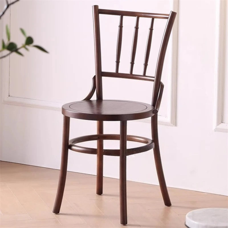 American Retro Bar Stool Ergonomic Dining Chair — Espresso | KIMLUD
