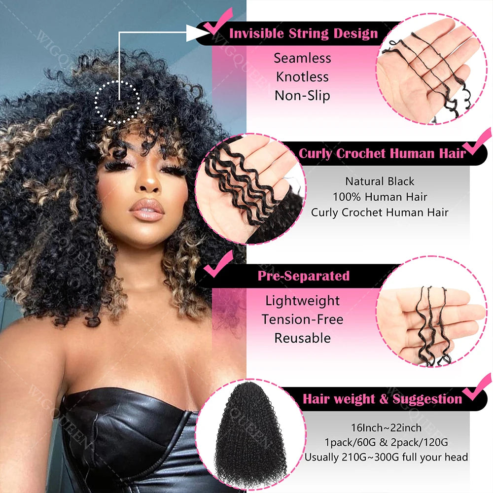 Small Spirals Crochet Hair Extensions For Braid — Honey Blonde | KIMLUD