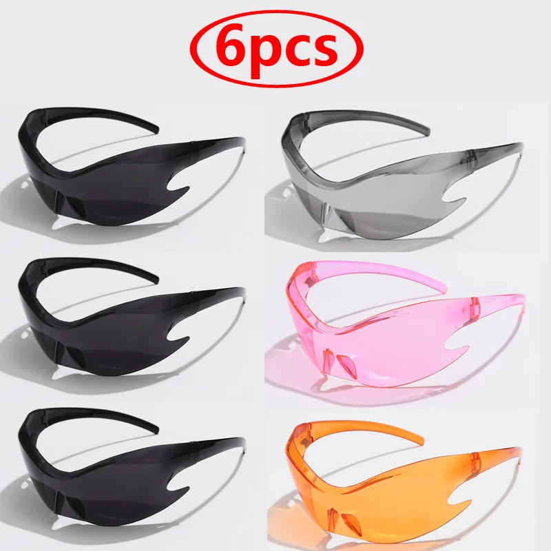 Punk Style Sunglasses UV400 Shield — Black | KIMLUD