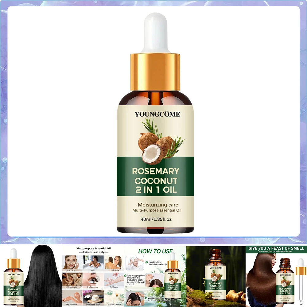 Coconut Oil Hair Treatment With Rosemary — Amber | KIMLUD