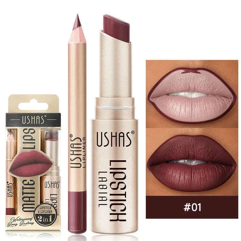 ushas-12-color-lip-liner-lipstick-set-easy-coloring-matte-lipstick-long-lasting-nude-red-lipstick-kimlud-kimlud-33921762