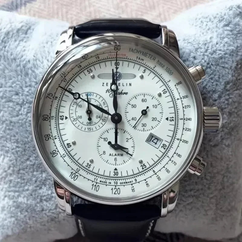 Premium Full Grain Leather Strap Watch — Black | KIMLUD