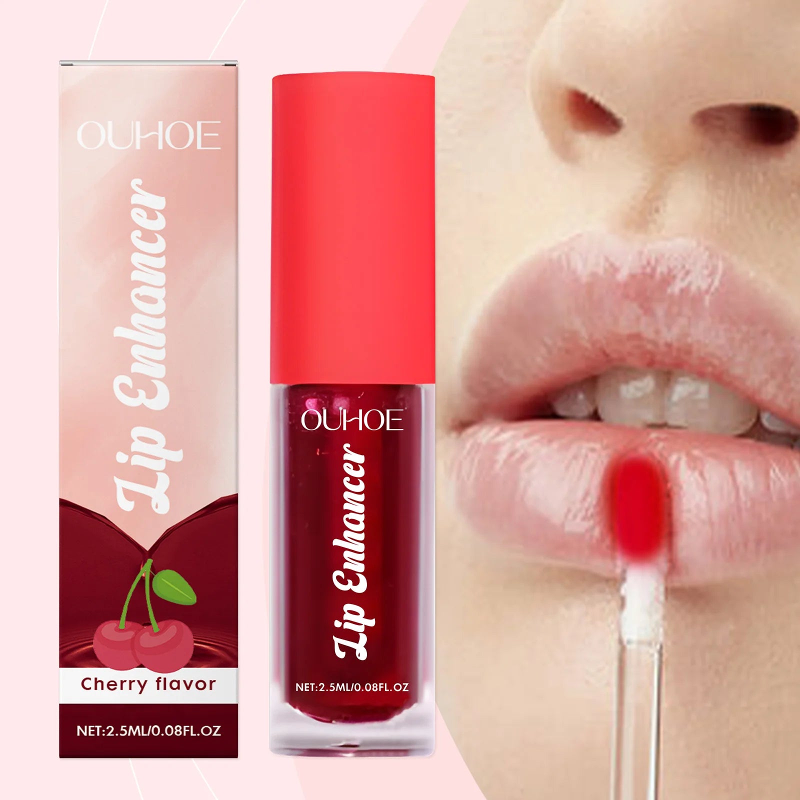 Hyaluronic Lip Plumping Serum Silk Finish — Cherry Red | KIMLUD