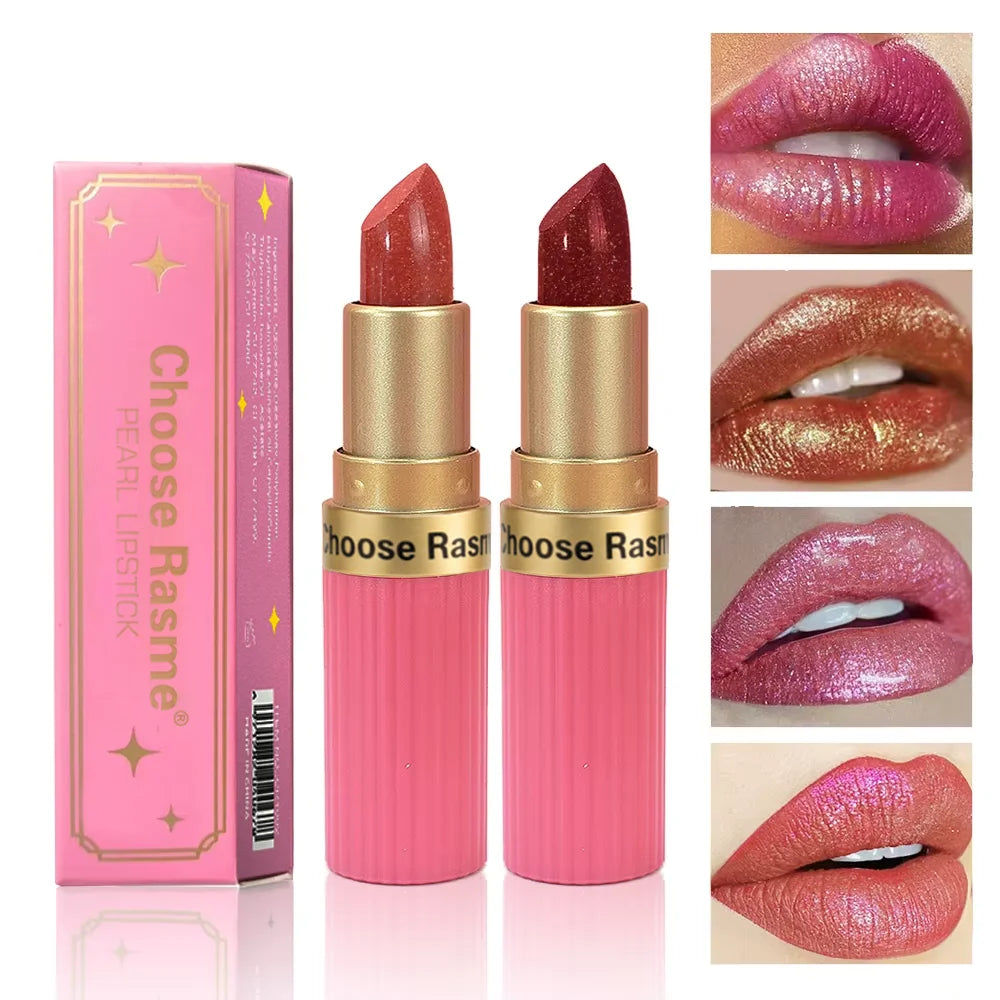 KIMLUD, Pearlescent Pink Glitter Velvet Lipstick Metallic Waterproof Long Lasting Matte Shimmer Diamond Lipstick Women Makeup Cosmetic, KIMLUD Womens Clothes