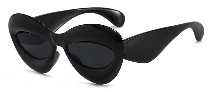 Acetate Cat Eye Sunglasses Y2K Lip Gradient — Yellow Blue Gradient | KIMLUD