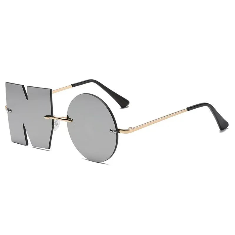 Metal Alloy Sunglasses Alien Glasses Colorful Lenses — Multicolor | KIMLUD