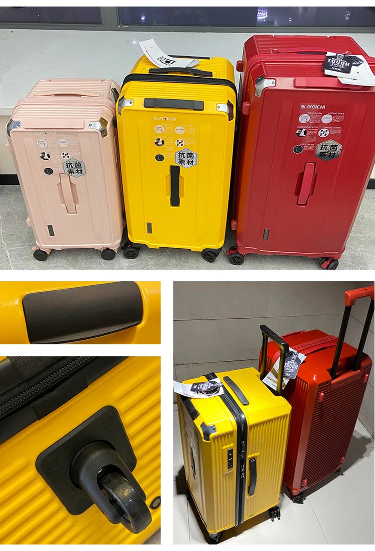 COLENARA High Quality Luggage PC Oversized Capacity Trolley Case Ladies Cart Type Travel Bag Men with Wheels Rolling Suitcase