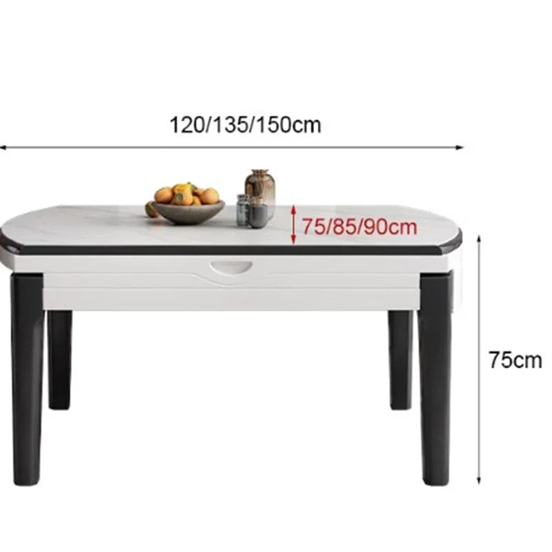 Minimalist Nordic Extendable Dining Table — Gray | KIMLUD