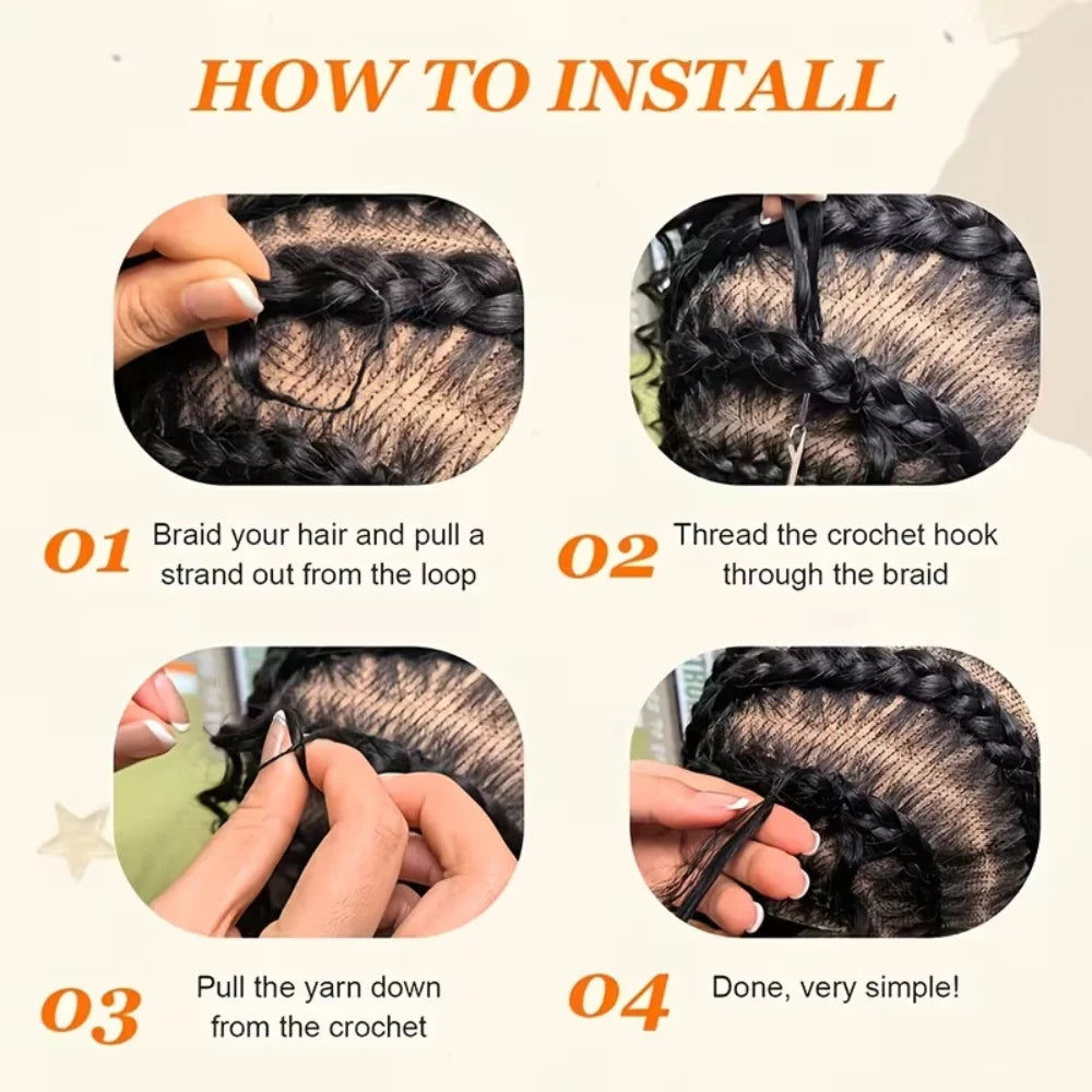Hair Extensions – Knotless Feather Crochet – Virgin Human Hair | KIMLUD