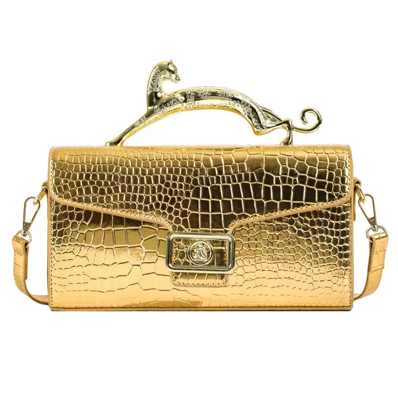 PU Crossbody Shell Bag With Lock And Architectural Silhouette For Downtown Luxury — Black | KIMLUD